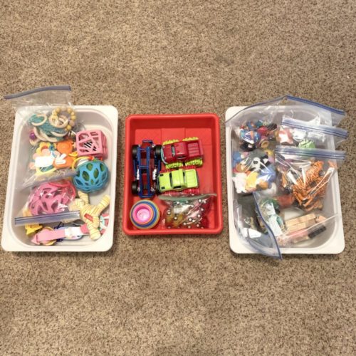 Stored organized toys