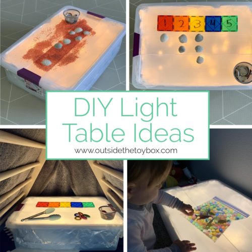 DIY Light table play ideas