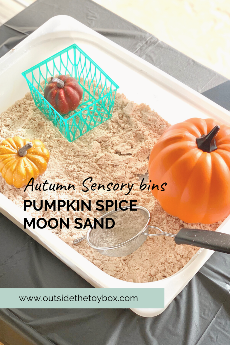 Pumpkins scoops in moon sand