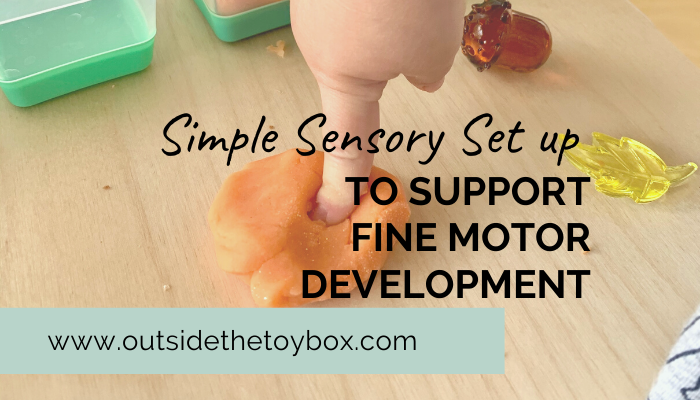 Simple Sensory Set up to Support Fine motor Development