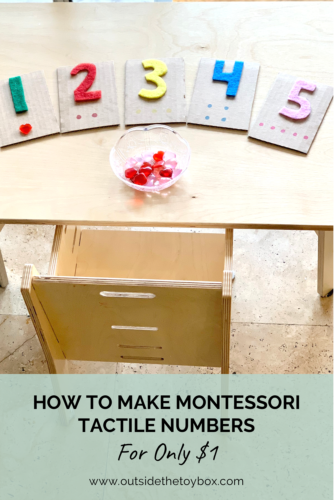 How to Make Montessori Tactile Numbers for $1 - Outside the Toy Box