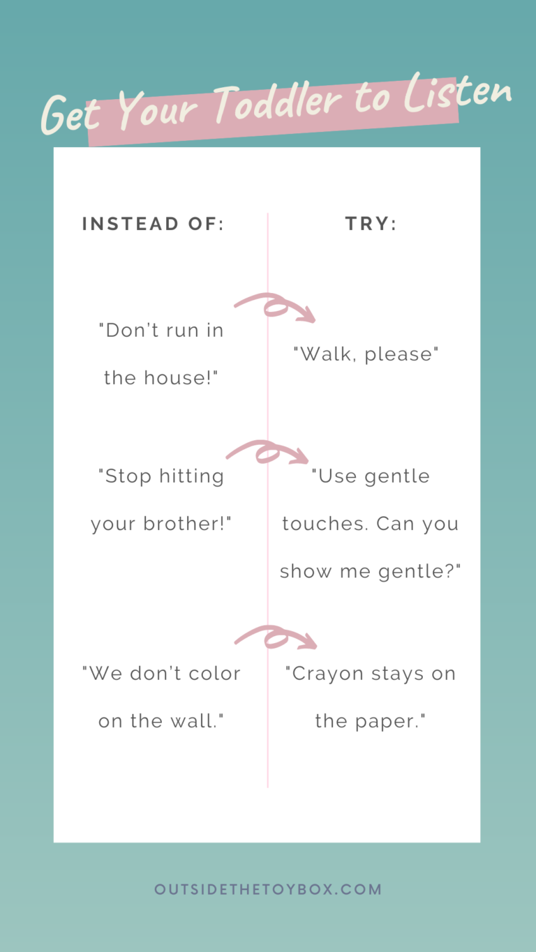 examples of what to say to get toddlers to listen