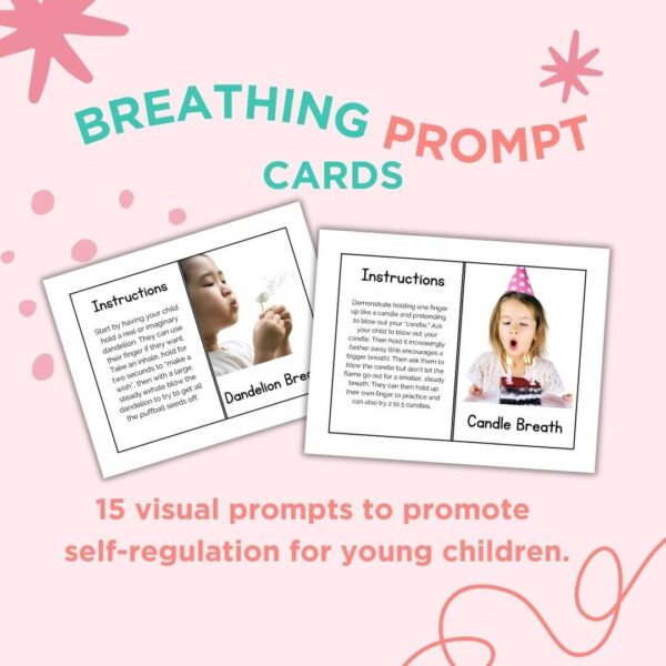 Visual breathing prompt cards 15 strategies