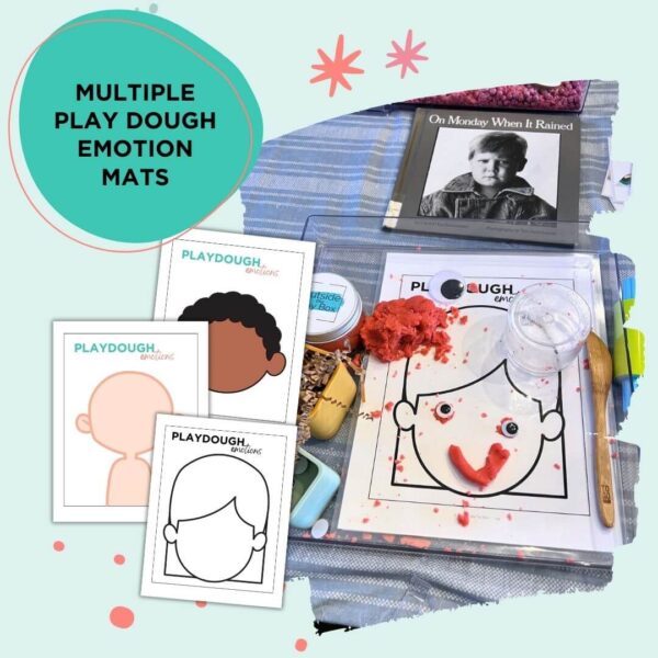 emotion cards and play dough emotion mats