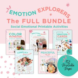 Emotion Explorers social emotional printable activities bundle