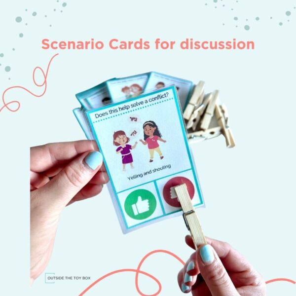 Conflict resolution for little learners scenario clip cards