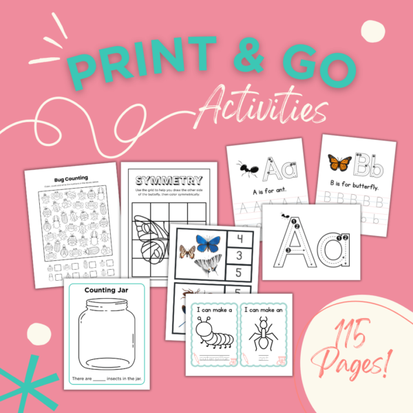 printable preschool bug activities