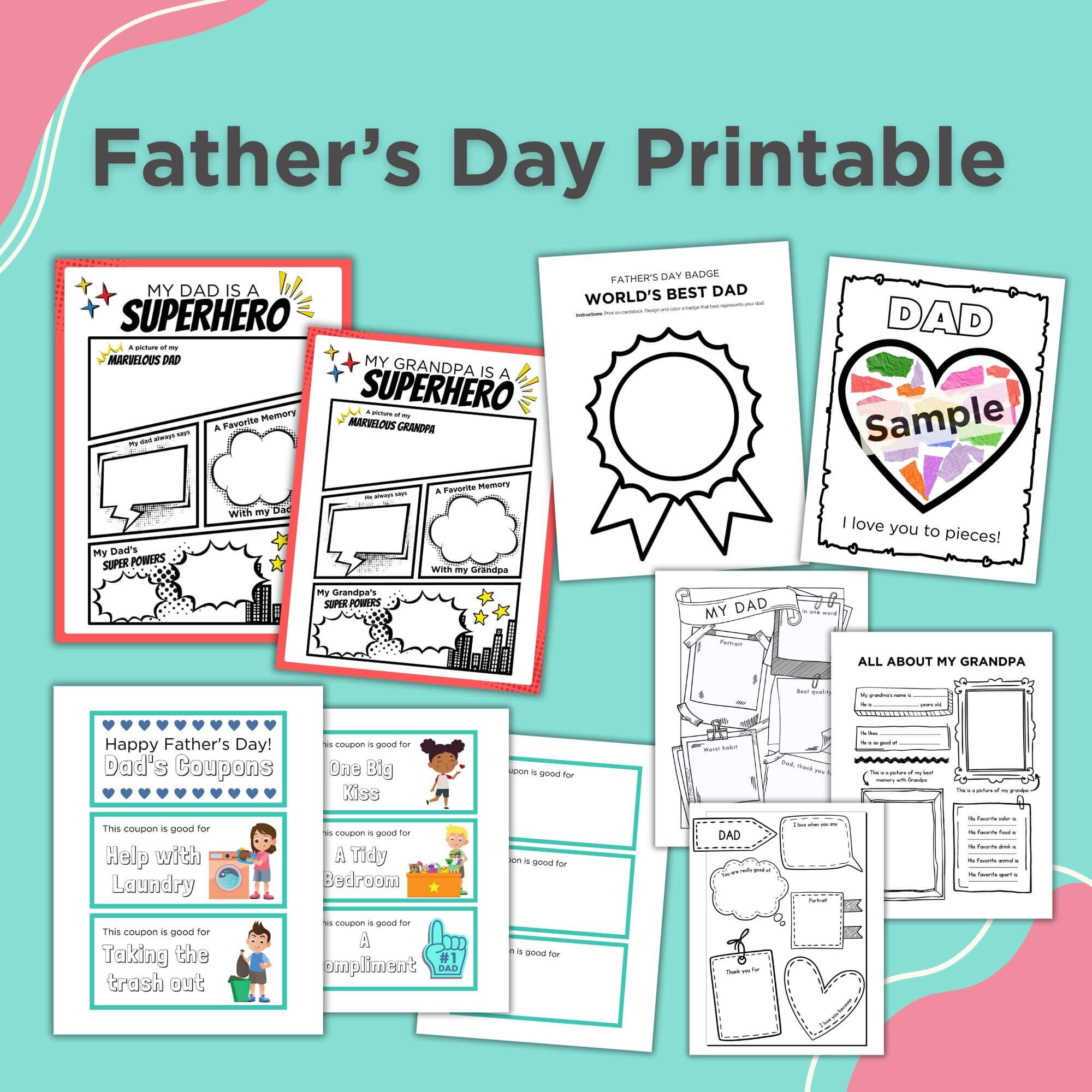 Fathers day printable