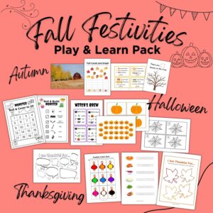 preschool fall learning pack image